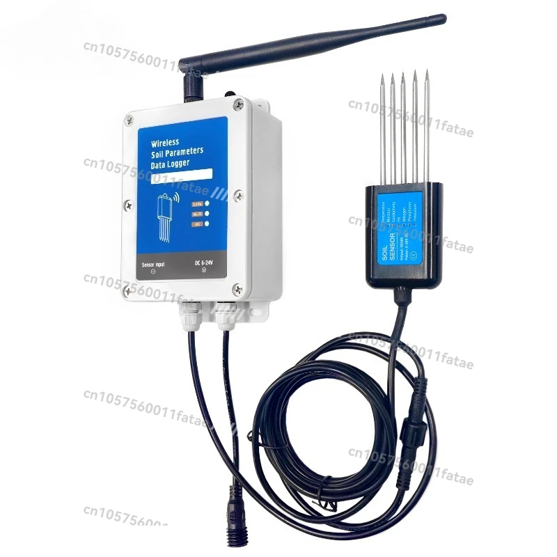 

Low Consumption Soil Moisture Temperature EC PH NPK 7-in-1 Sensor WiFi or 4g Data Logger Soil Tester with Built-in Battery