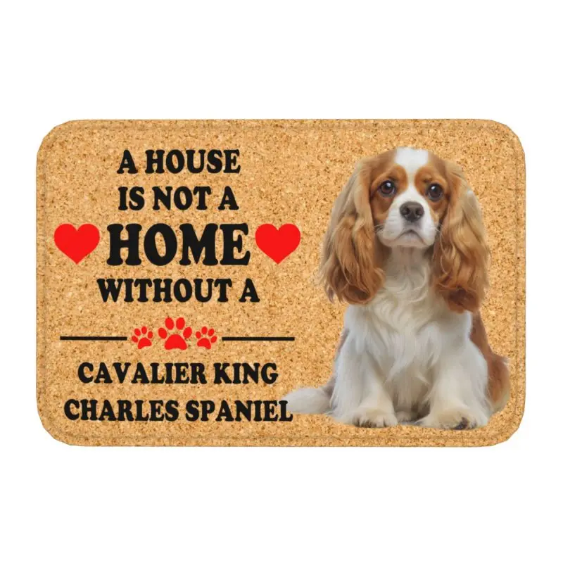 Custom Cavalier King Charles Spaniel Front Door Mat Anti-Slip Indoor Waterproof Doormat Floor Bath Entrance Rug Carpet