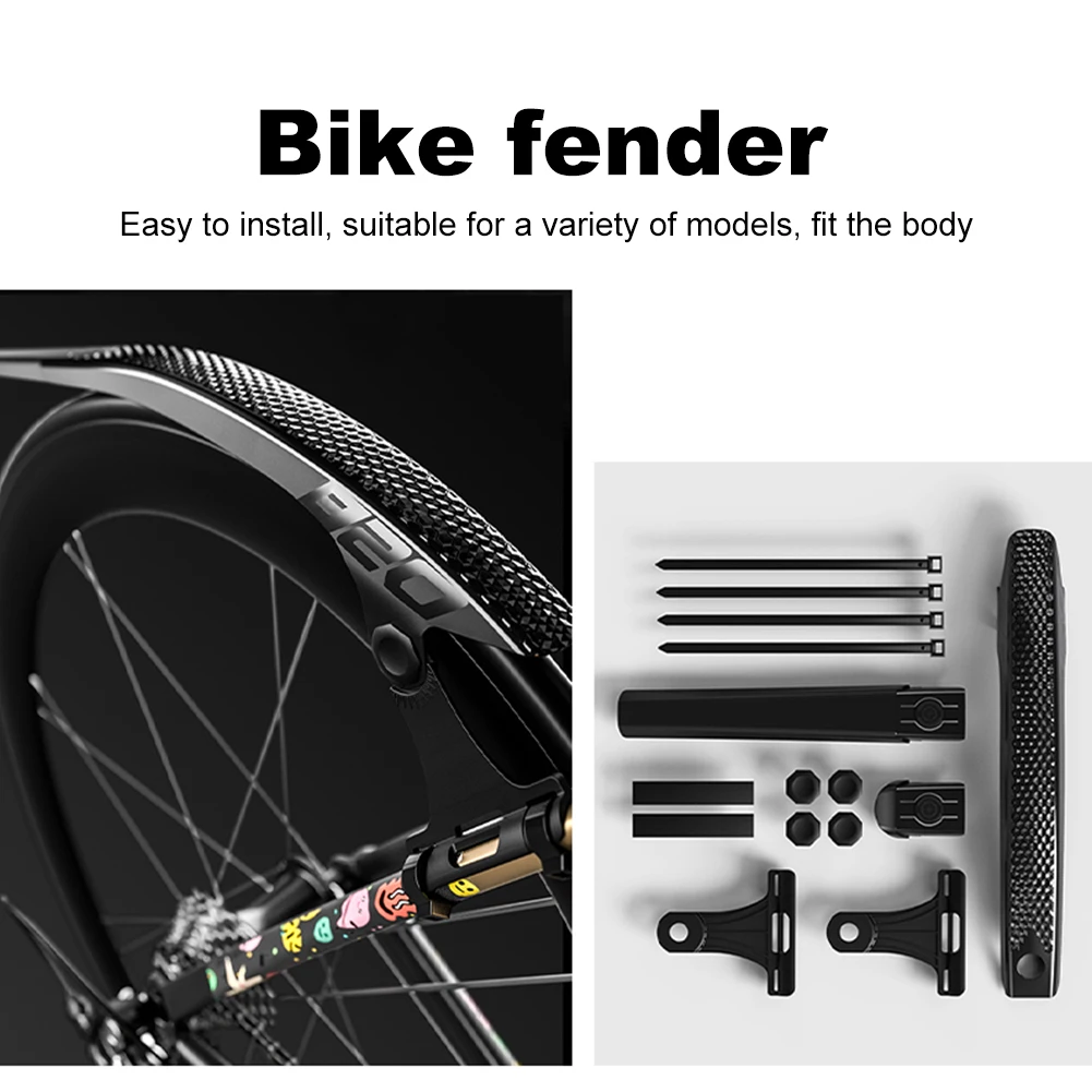 Front Rear Tire Mud Guards Strong Toughness Cycling Mud Flaps Universal Road Bike Wheel Fenders for Front Rear Wheels Below 50mm