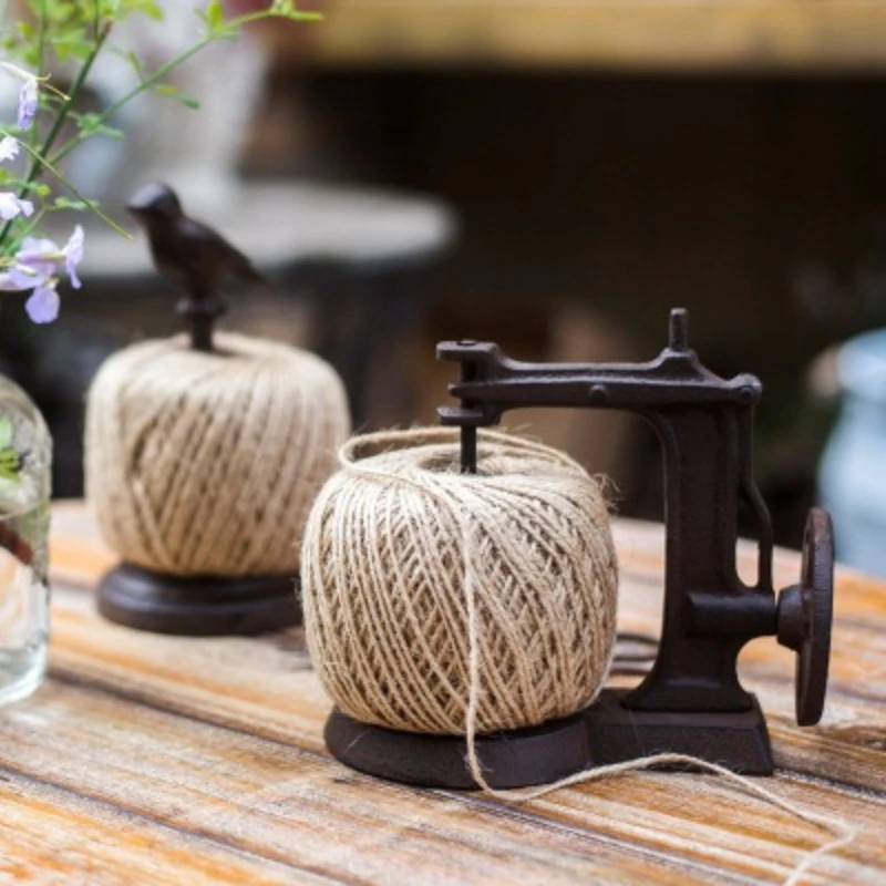 Vintage Cast Iron Hemp Rope Sorting Rack Sewing Tools Living Room Garden Decoration Window Display Home Decor Festival Gift