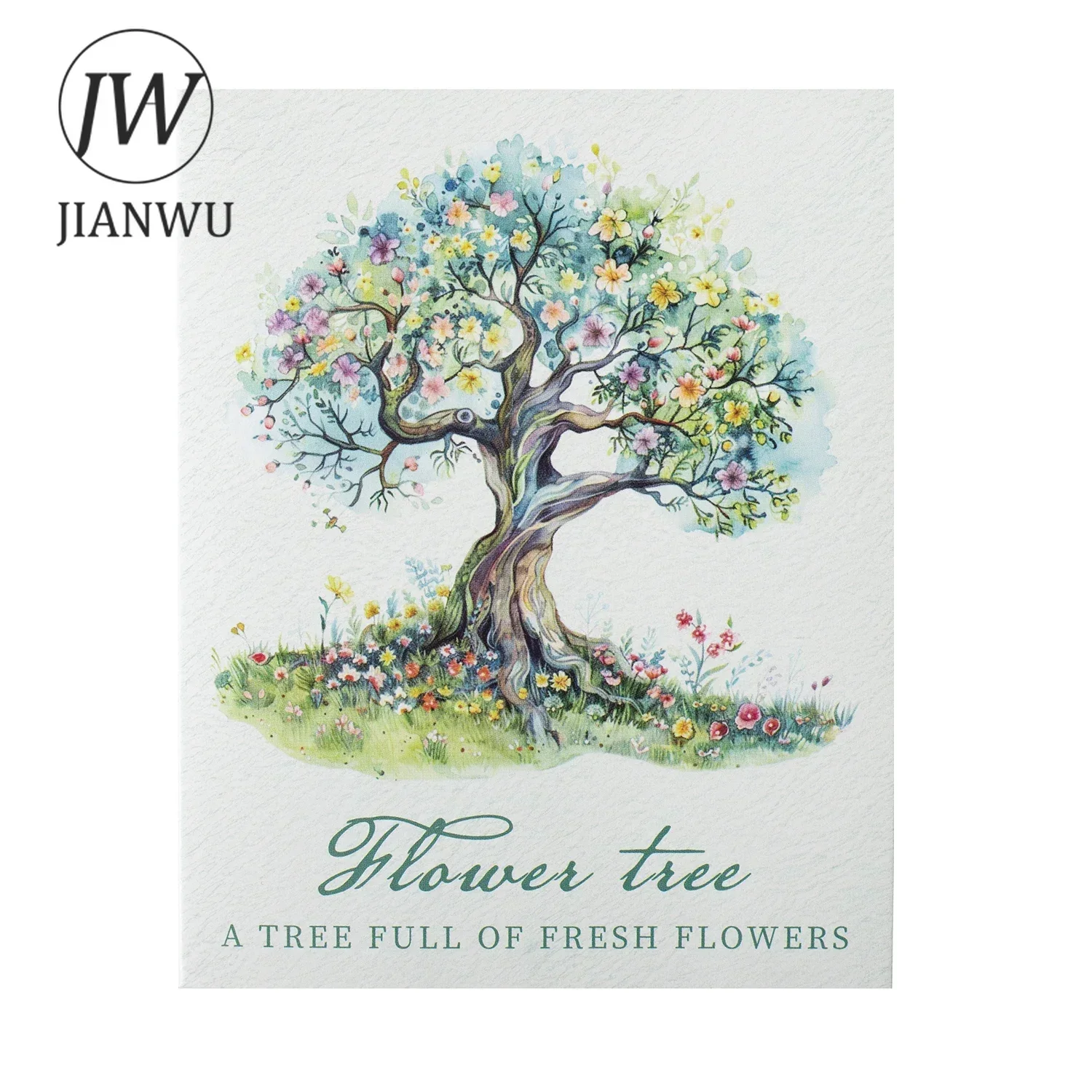 JIANWU Flower Tree Series Vintage Landscaping Material Collage PET Sticker Creative DIY Journal Scrapbooking Stationery