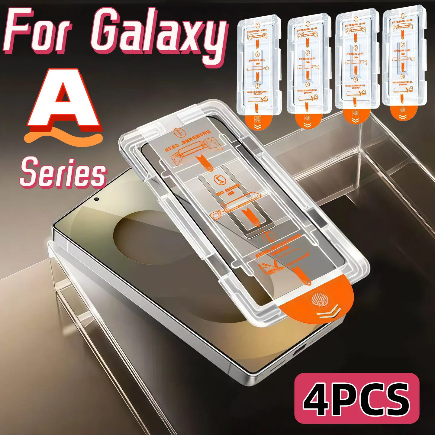 

4PCS HD Tempered Glass Screen Protector For Galaxy A57 A37 A25 A15 A35 A34 A53 A54 A55 A73 A72 5G