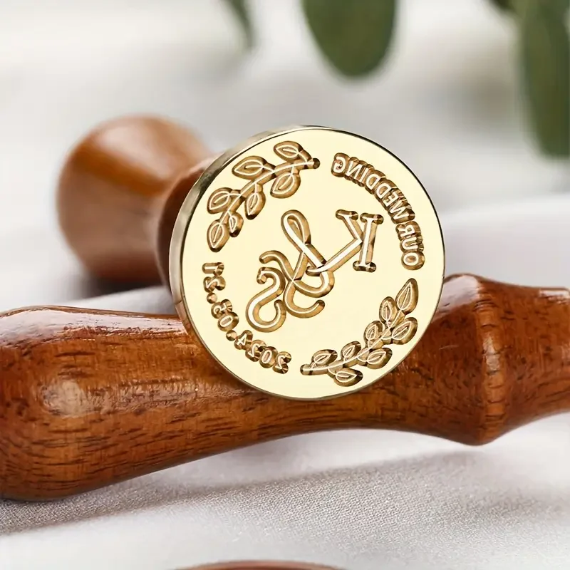 Tree Pattern Wax Seal Stamp Custom Initial Text Brass Head for DIY Wedding Invitation Card Personalized Stamp Wax Seal custom