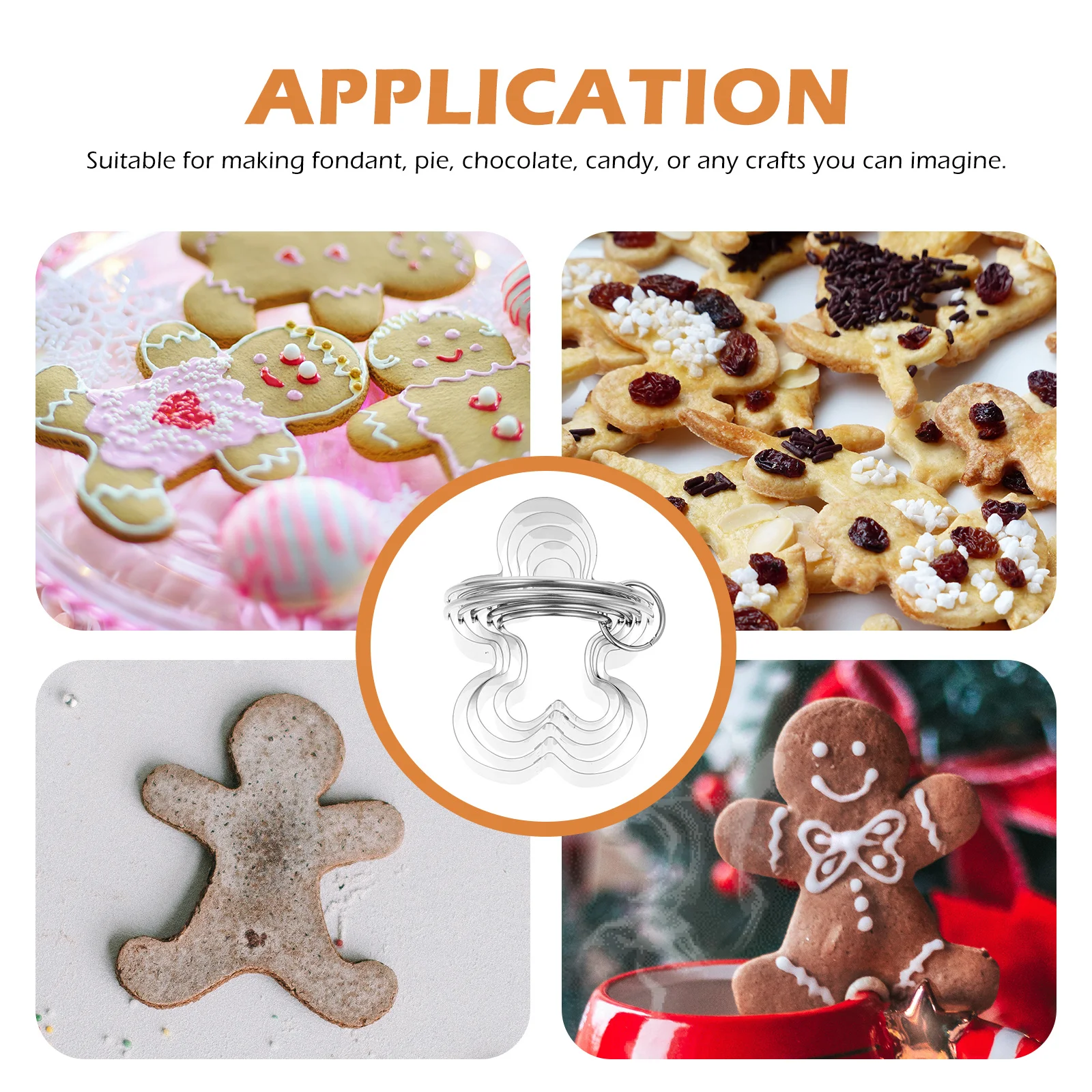 

1Set Cookie Cutting Mold Stainless Steel Biscuit Molds DIY Baking Cookie Tools Smooth Round Edges Polymer Clay Cutters