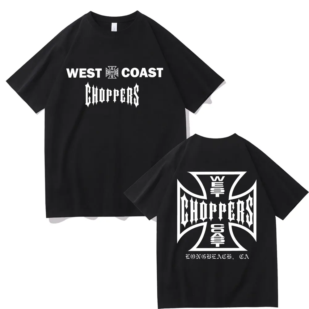 

Vintage West Coast Choppers Graphic Print T-shirts Men Women Hip Hop Fashion Oversized T Shirts Male Casual 100% Cotton Tshirt