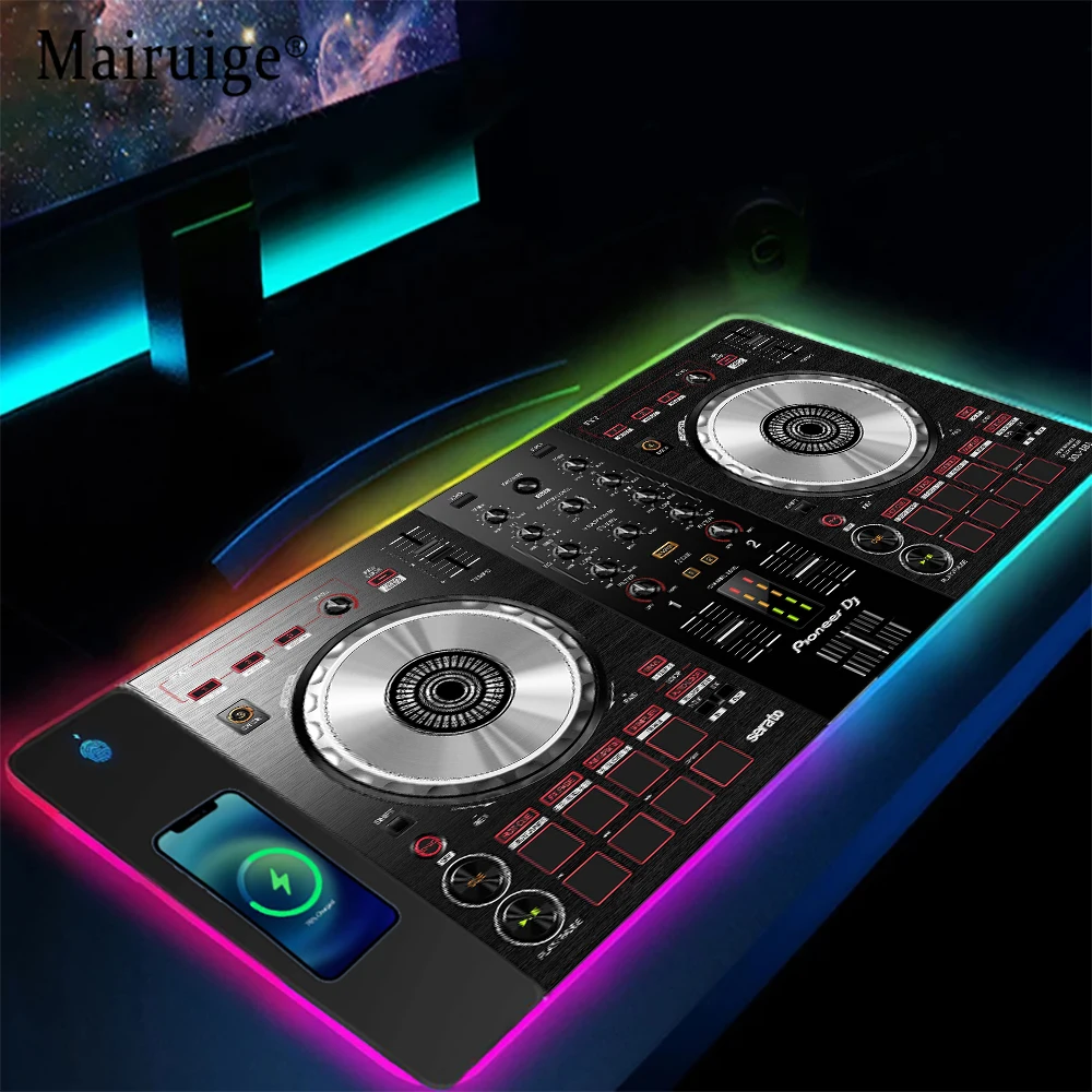 

Коврик для мыши Pioneer DJ с беспроводной зарядкой, миксерный игровой коврик Xxl для ноутбука, аксессуаров для ПК и геймеров, Настольный коврик для игровой комнаты