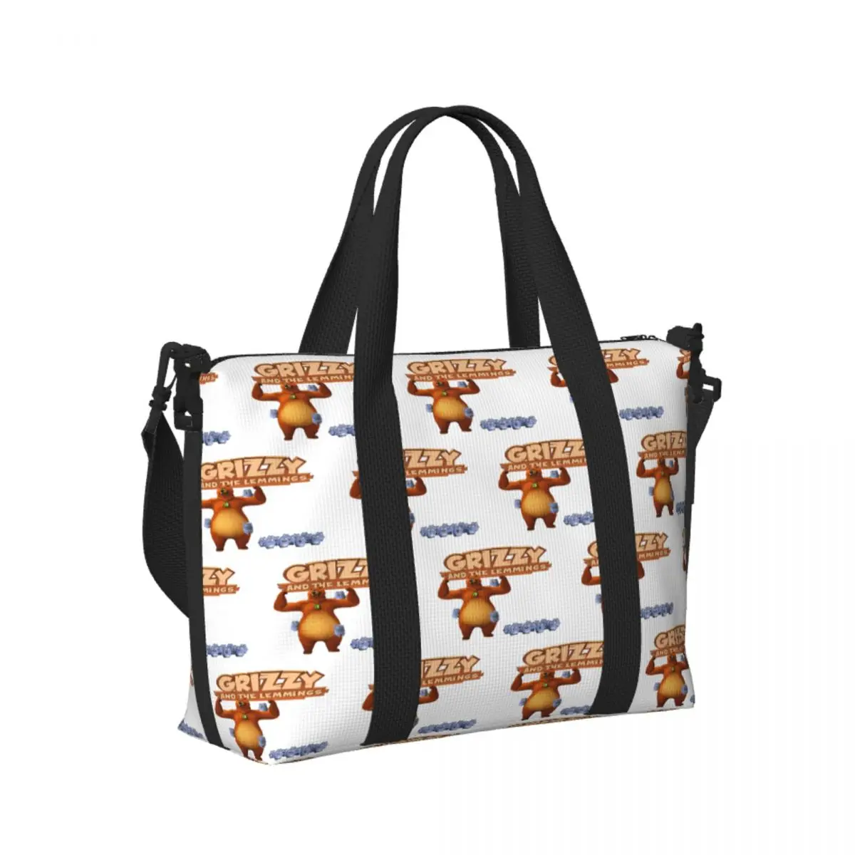 

Пляжная дорожная сумка Grizzy And The Lemmings, большая вместительная сумка-тоут для тренажерного зала, йоги, женская дорожная сумка для покупок