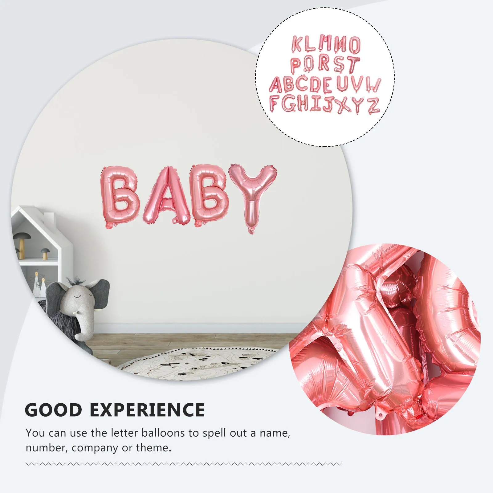 

Rose Gold Alphabet Foil Balloons Letter Balloons for Birthday Wedding Party Festival Decoration Supplies