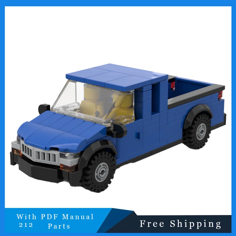 

212 PCS City Famous Blue Pickup Truck Technology Bricks Building Block Model Creative Display Toy Kid DIY Assemble Festival Gift