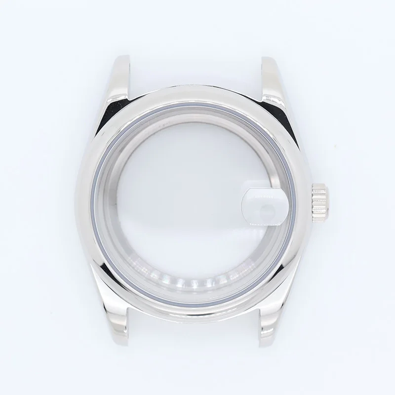 

36MM Silver Oyester Sapphire Crystal NH35 Mechanical Watch Case for Seiko Mods Replacements Parts