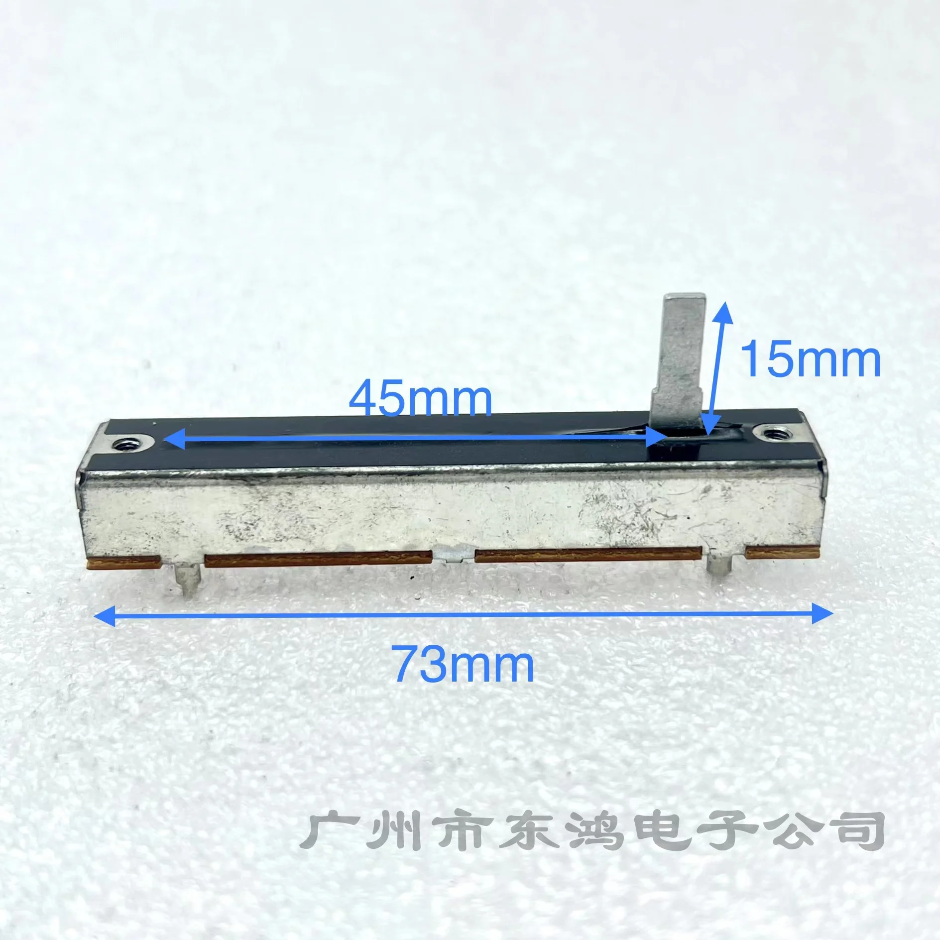 1 PCS  B10K MIXER 73MM STRAIGHT SLIDE POTENTIOMETER TWO-CHANNEL 4 FOOT SHAFT LENGTH 15MM
