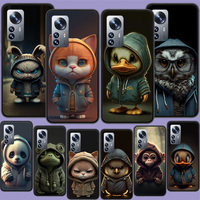 Monkey Frog Pig Cow Bird Cat Animal Phone Case For Xiaomi Mi 13 12T Pro 12X 12 Lite 5G 11T 11i 11 Ultra 10 10T 9T Pro 9 8 6X 5X