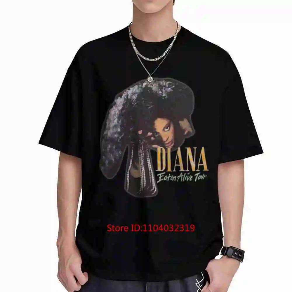 Vintage Diana Ross Eaten Alive Short Sleeve Tee 100% Cotton T-Shirt