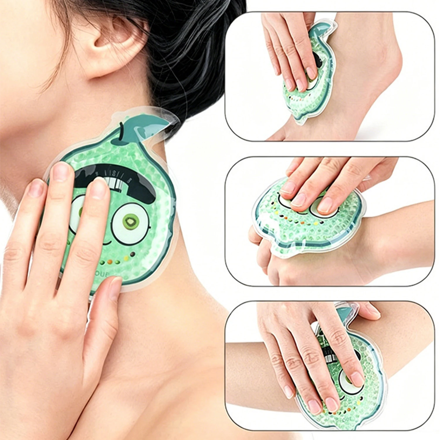 Cute Cartoon Reusable Hot & Cold Compress Gel Packs for Boo Boos Small Ice Pack For Injury Travel & Home First Aid Fever Reducer