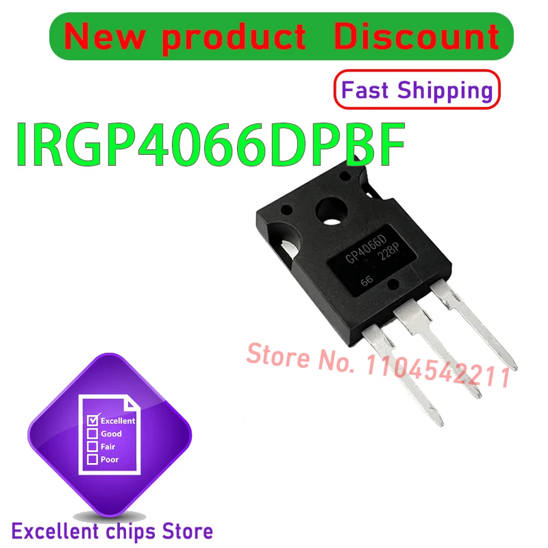 

(10-50-100)pcs/lot Original IRGP4066DPBF IRGP4066D TO-247 600V 140A IGBT 100% New and Genuine