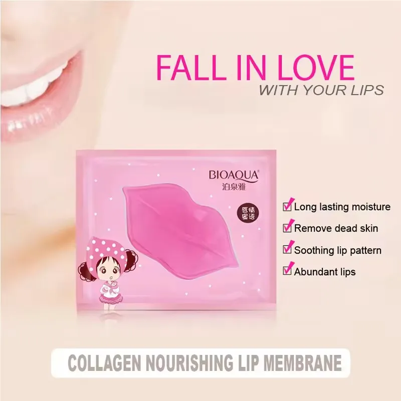 10pcs BIOAQUA Crystal Collagen Lip Mask Moisturizing Plump Lips Gel Masks Nourishing Hydrating Lip Plumper Lips Skin Care view 4