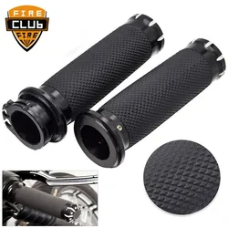 Guiador de borracha da motocicleta para Harley, Punhos de guiador, Harley Sportster 883, 1200, Touring Dyna Softail, 1 em, 25mm