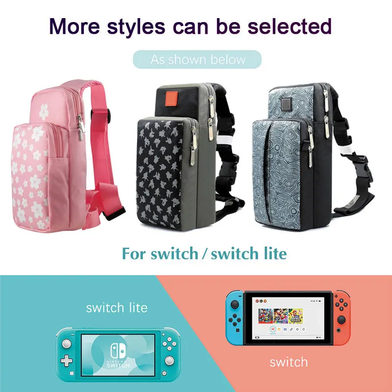 Crossbody Storage Chest Bag For Nintendo Switch Oled Travel Carry Case NS Lite Game Console JoyCon Backpack Pouch Accessories