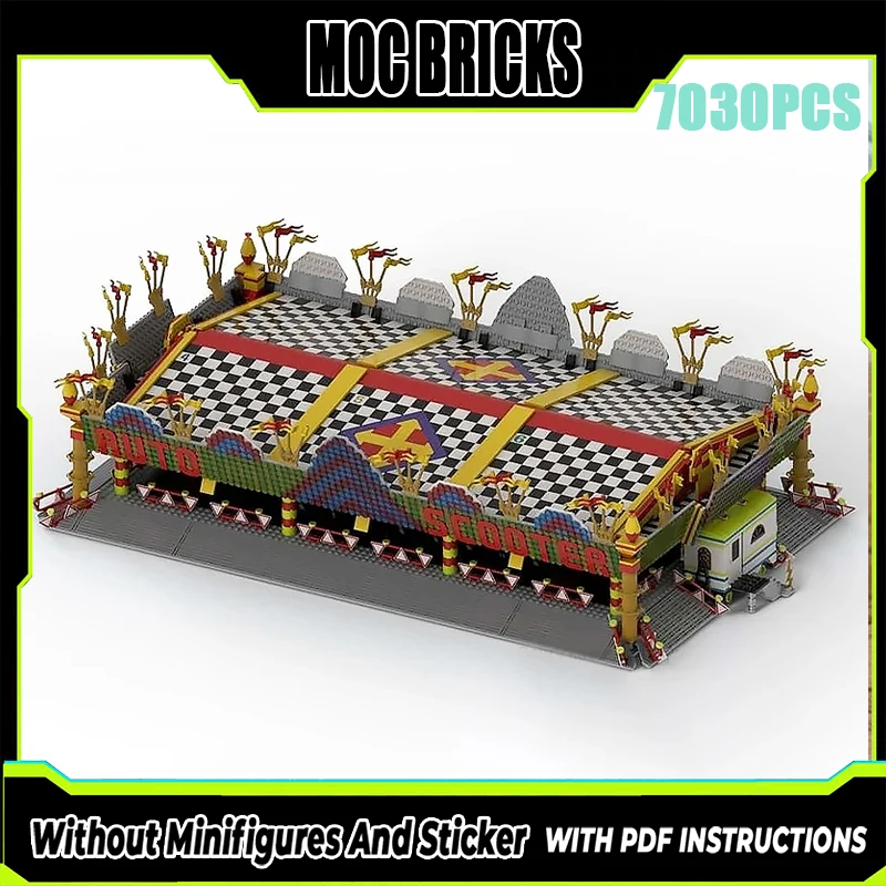 

Exquisite New Product MOC Building Blocks Playground Architecture Model Bumper Car Technology Modular Children's Toy DIY Set