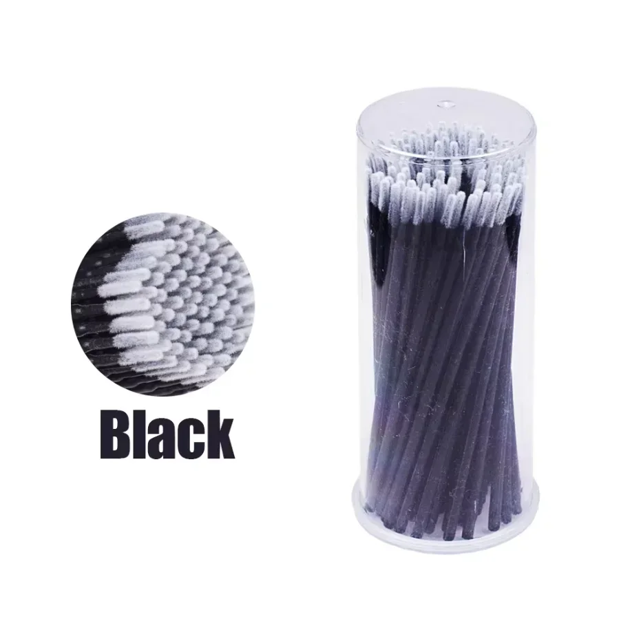 어플리케이터 속눈썹 일회용 핸들 100 Pcs 마이크로 브러쉬 마스카라 완드 마이크로 브러쉬 브러쉬 속눈썹 연장 메이크업 도구
