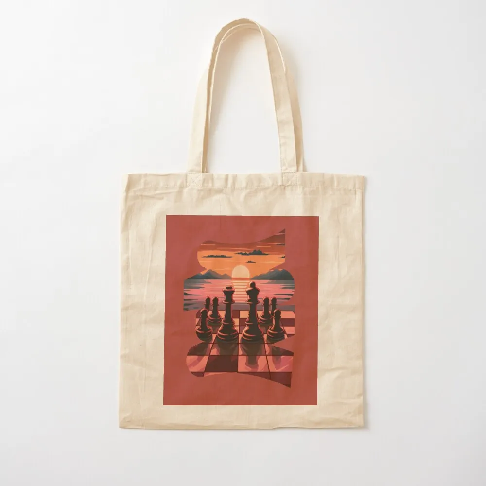chess retro sunset, chess club, chess game, chess, lover, retro sunset, Tote Bag shoping bag Shopper