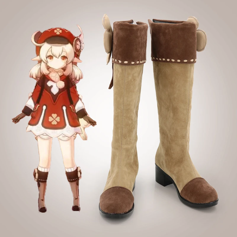 

Genshin Impact Klee Cosplay Shoes Women Men Klee Cos Halloween Costumes khaki Game Anime Boots
