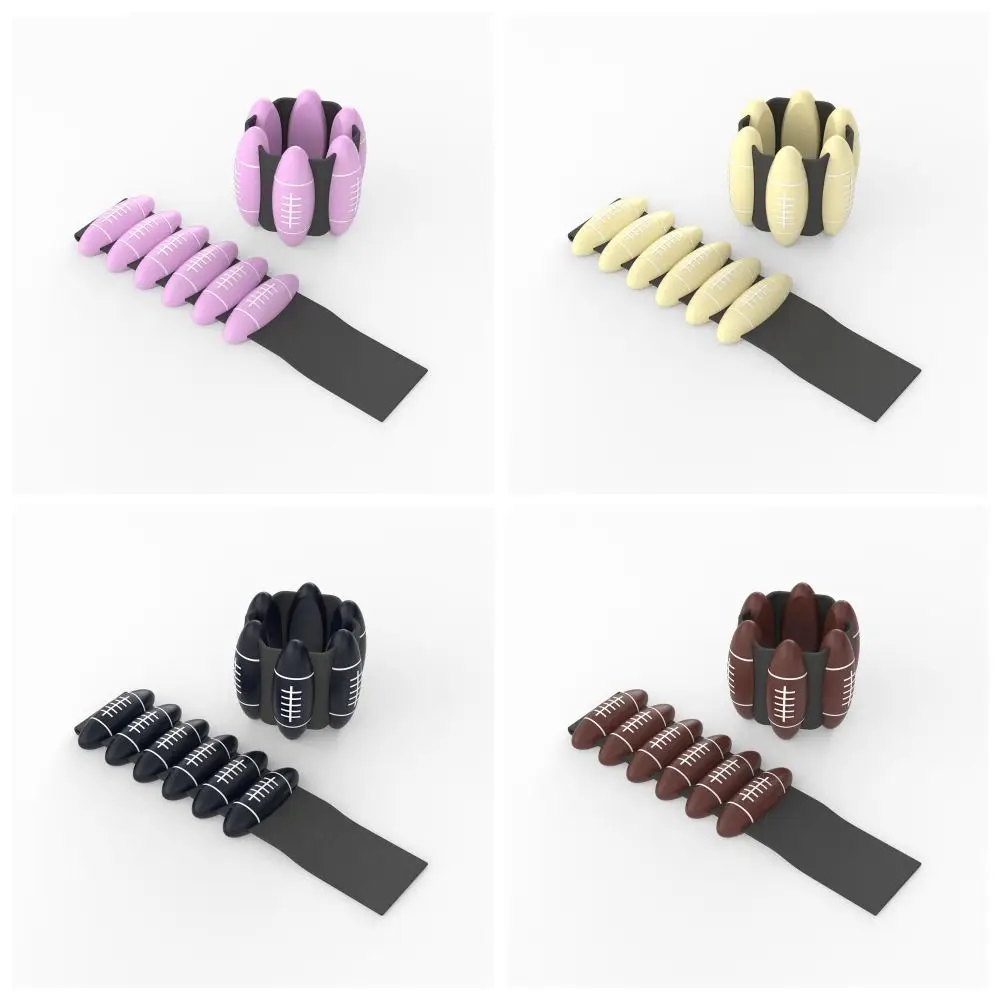 1 Pair Rugby Ball Shape Wrist Weight Bracelet 2 LB Sweat-proof Weighted Wrist Strap Yoga Skin Friendly