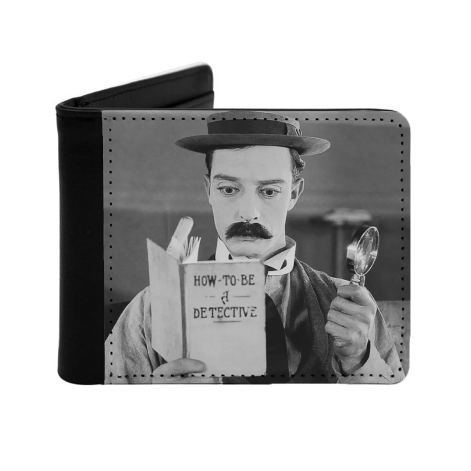 Buster Keaton Picture New Men's Wallet Short Fashion Pu Leather Wallet Multi Card Wallet Buster Keaton 40S 30S Movie Cinema