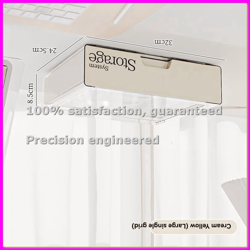 Caixa de Armazenamento Cosmético Multifuncional para Mesa, Sensação de Alta Qualidade, Caixa Transparente à Prova de Poeira, Grande Capacidade C-AD23