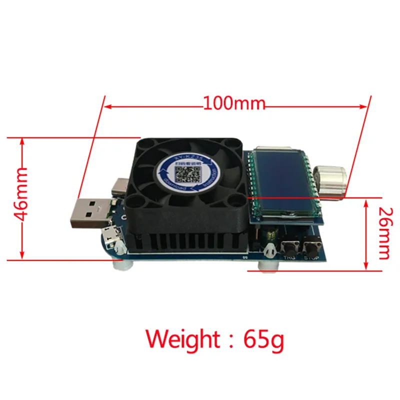 حمل إلكتروني تيار مستمر KZ35 ، نوع USB C ، QC2.0 ، مشغل AFC ، FCP ، أجهزة اختبار البطارية ، مقياس سعة التفريغ ، 1