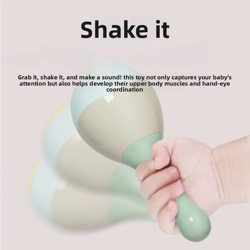 

Детский погремушка-молоток, ручной колокольчик, тренажер для хвата, тамбурин для новорожденных