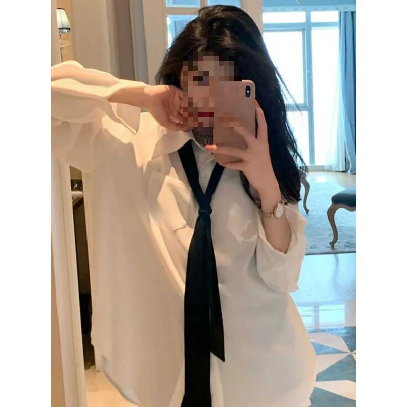 

Long Sleeve Shirts Womens French Style Cotton Tops Pleated Hem Button Front Decorative Pockets Feminine Elegant Clothing