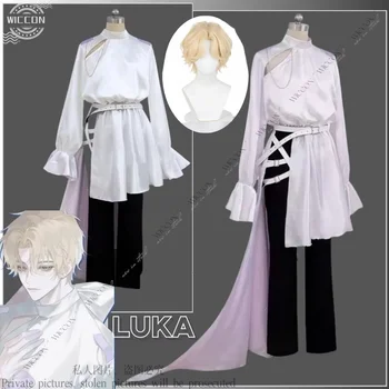 لوكا تأثيري الغريبة المرحلة زي شعر مستعار يتوهم ملابس الحفلات الذيل دعوى هالوين كرنفال الزي الرسمي احتل قلبي امرأة رجل