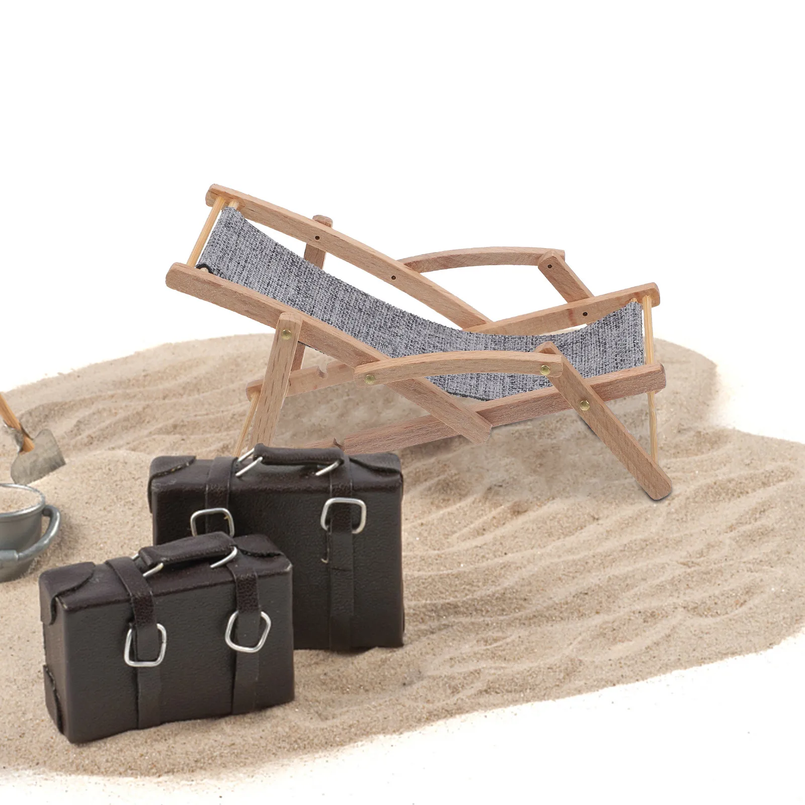 

Miniature Beach Chair Small Foldable Mini House Ornament Lightweight Micro Landscape Decoration Creative Gift Chair