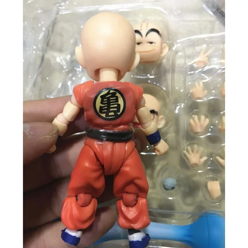 Anime Peripheral Dragon Ball SHF Childhood Krillin Articular Mobility Figurine PVC Action Figure Collectible Model Toy Boxed