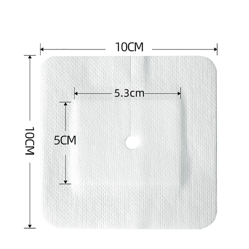 Picture 4: 10Pcs Feeding Tube Dressing Adhesive Split Drain Gauze Sponge PEG Catheter Stabilization Holder Incision Surgery Wound Care Pad