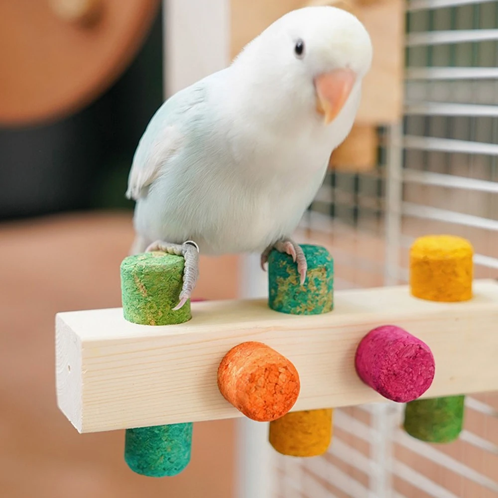 1pc Parrot Chewing Bird Toy Play Stand Intelligence Emotions Toy Cork Treasure Game Puzzle Toy Training Toys for Birds Lovebirds