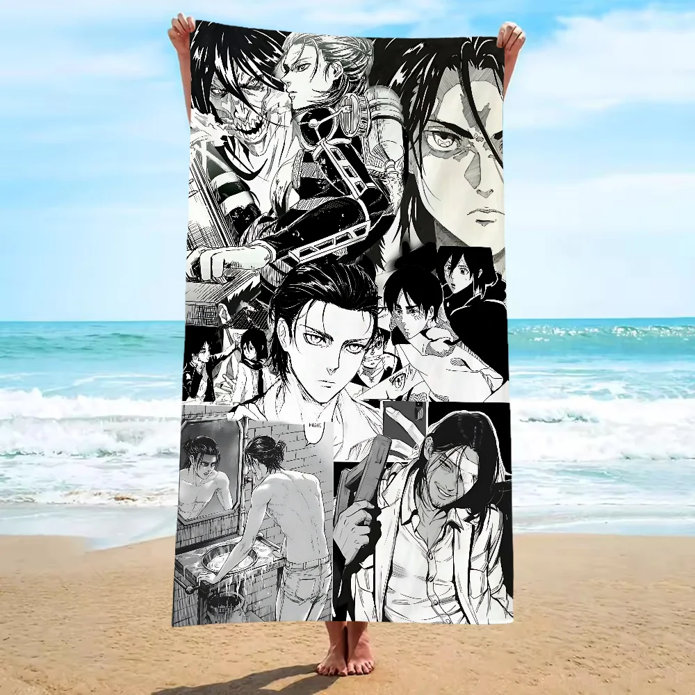 Home Attack on Titan Fast Dry Towel for Fitness Microfiber Sauna Cloth Gym Towels With Designs Large Cotton Beach Towel Man Trip