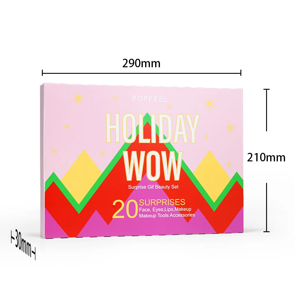 عيد الميلاد ماكياج مجيء التقويم العد التنازلي التقويم هدية صناديق أحمر الشفاه ظلال العيون المخفي مجموعة مستحضرات التجميل للنساء الفتيات