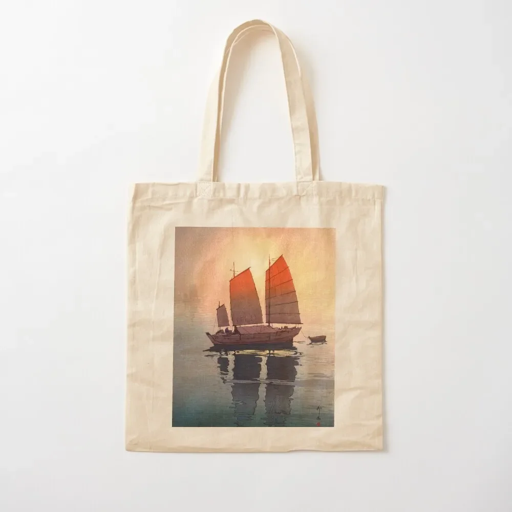 

Yoshida Hiroshi - Sailing Boats in the Morning Tote Bag Reusable bags university shopper bag Tote Bag