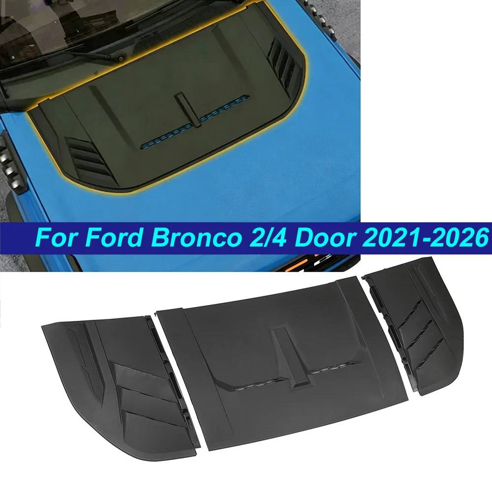 Car Engine Hood Scoop Cover Air Intake Vent Bonnet Decor Protector Exterior Accessories For Ford Bronco 2/4 Door 2021‑2026
