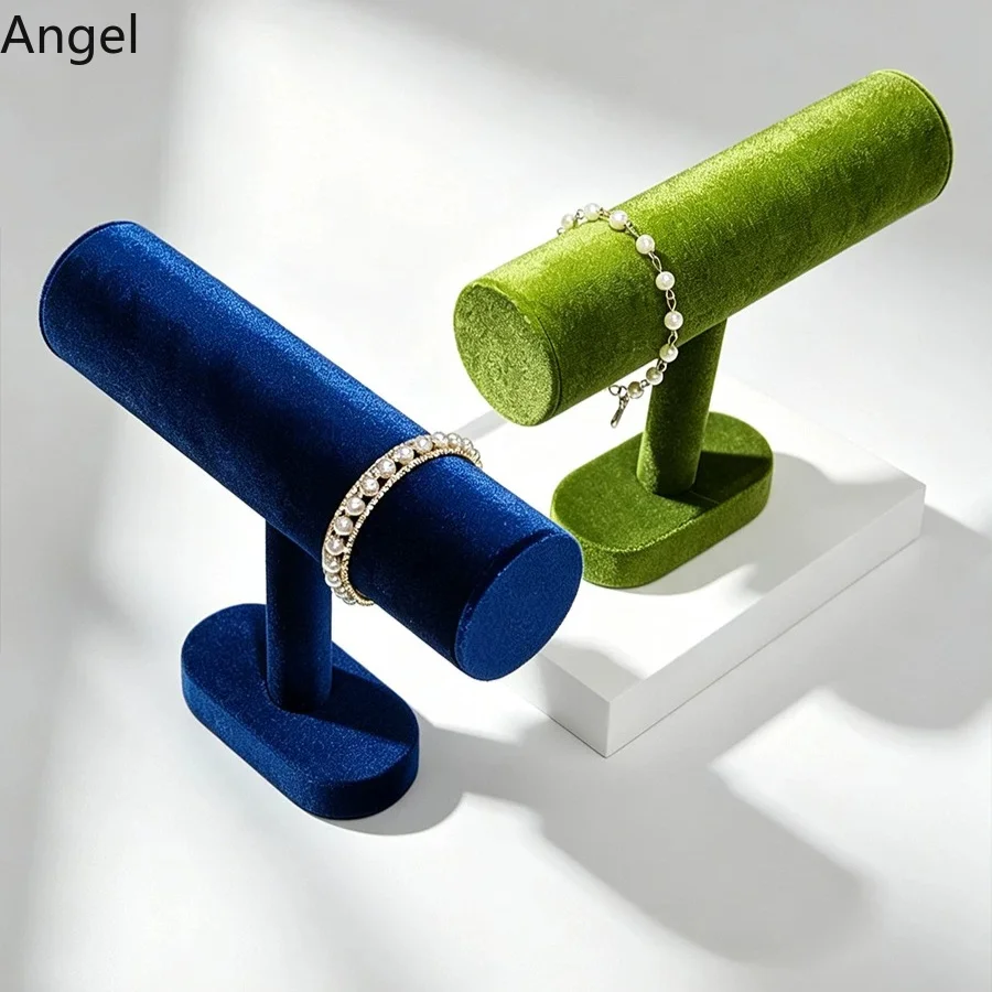 High-End Velvet Jewelry Display Stand, Counter Organizer for Bracelet Bangle Beads, Store Showcase Storage Prop