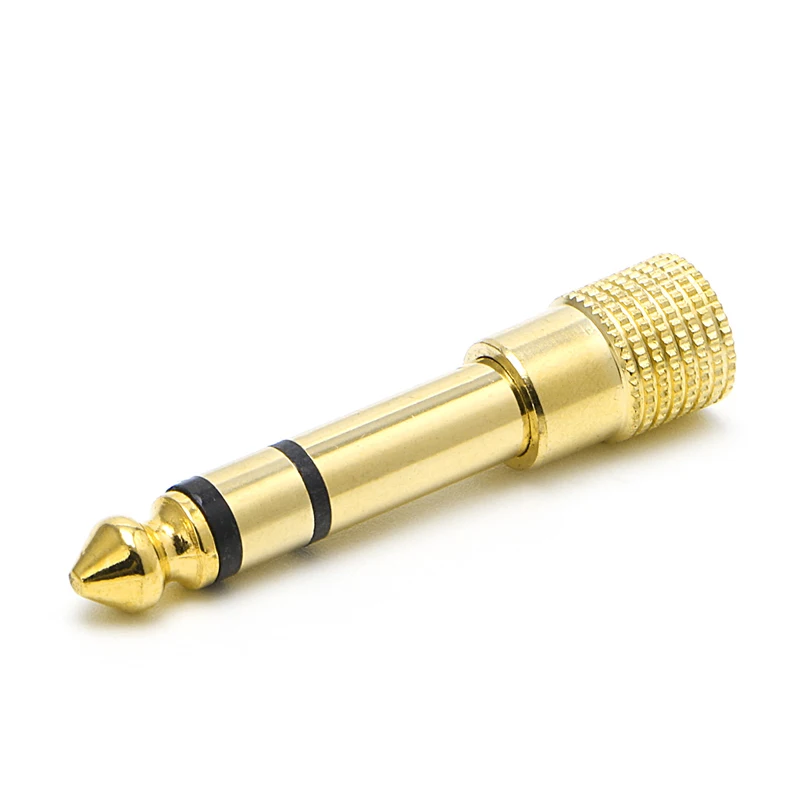 6.5mm 1/4 "plugue masculino para 3.5mm 1/8" adaptador de fone de ouvido estéreo jack fêmea