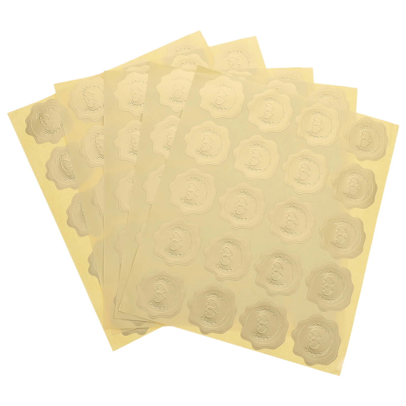 

Embossed Seal Round Envelope Sealing Labels Self Adhesive Wedding Party Decorative Stickers for Gift Tag Household