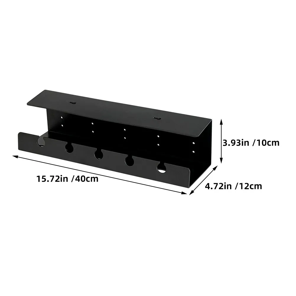 Desk Cable Organizer Under Desk Ps Cable Management Tray Space Saving Design for Home Office Computer Cord Management Wire Tray
