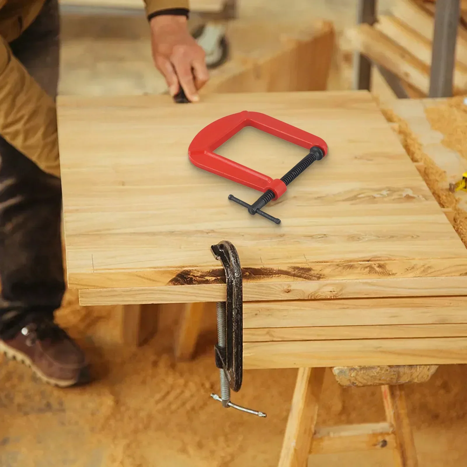 

Зажим для деревообработки: для крепления и склеивания деревянных планок, для проектов по деревообработке, с плавным вращением резьбы, максимальный крутящий момент