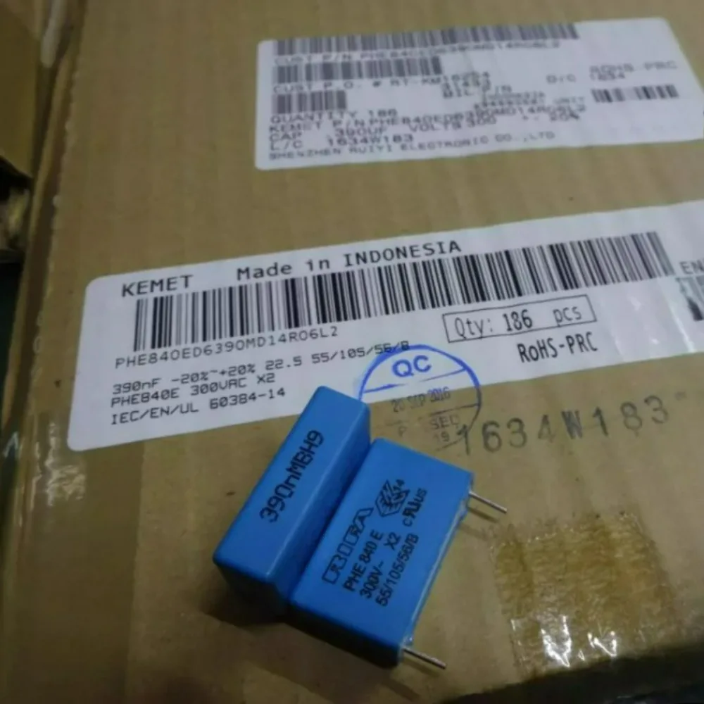 

5pcs/lot RIFA PHE840 0.39uf 300VAC 390nf 394M Brand New 22.5mm Film Capacitor PHE840ED6390MD14R06L2