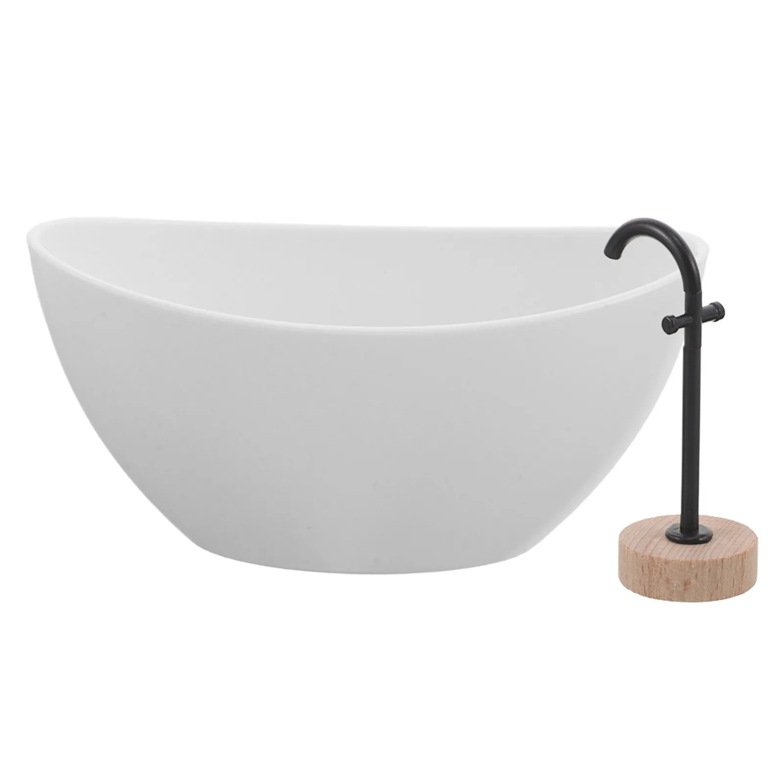 

1Set Dollhouse Bathroom Furniture Accessories 1:12 Scale Realistic Mini Bathtub Shower Faucet Miniature Bathroom Decor