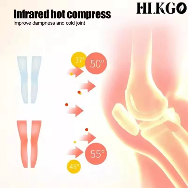 

Electric Knee Massager with Red Light Therapy Pain Relief & Hot Compress Vibration Machine for Joint Care