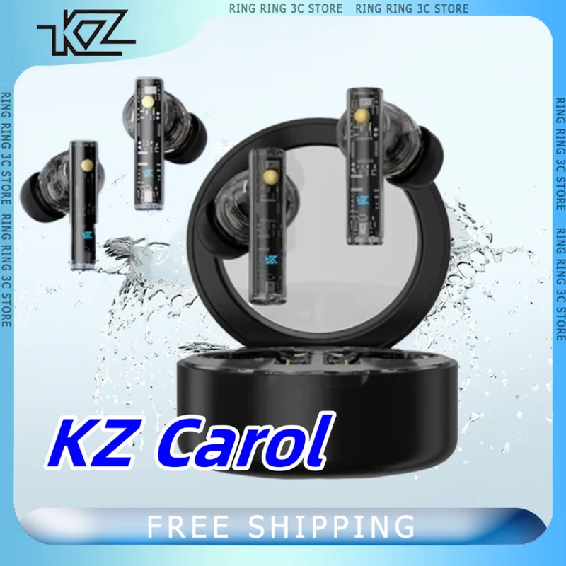 

KZ Carol ANC True Wireless Earphone Active Noise Canceling TWS Headphone 55dB 6 Mics AI HD Call Bluetooth 5.3 HiFi in-Ear Earbud